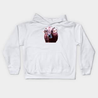 The ugliest cow in Switzerland / Swiss Artwork Photography Kids Hoodie